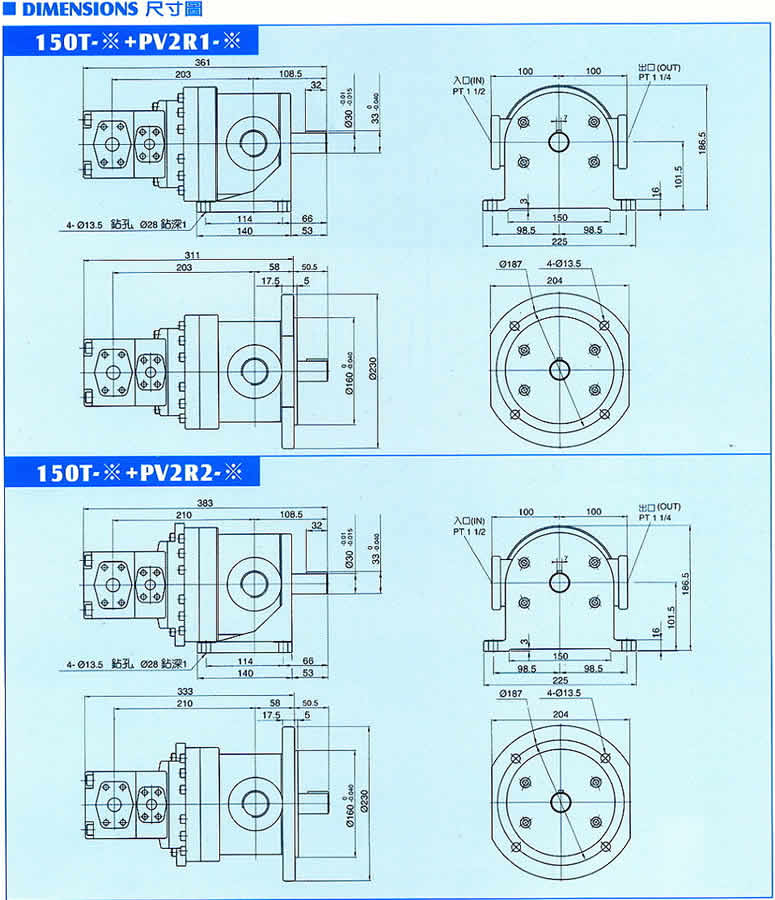 150Tϵж˫ֳߴͼ